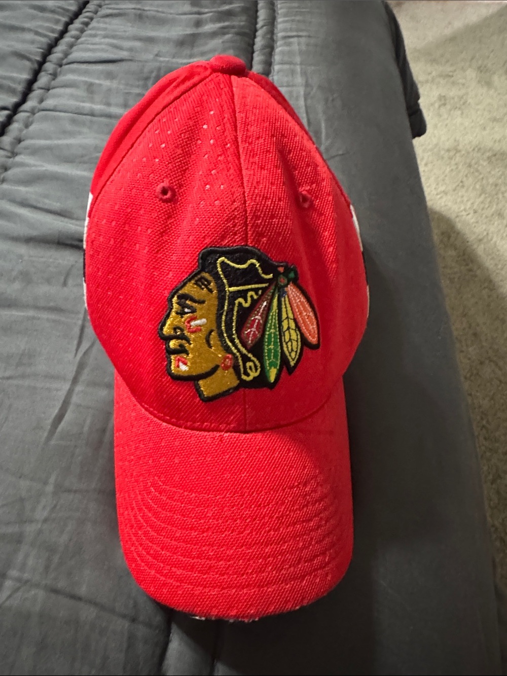 adidas Red Baseball Cap with Embroidered Native Logo